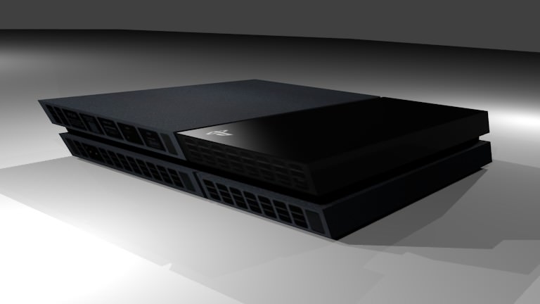 Sony PlayStation 4 - Low-poly Low-poly 3D model_2