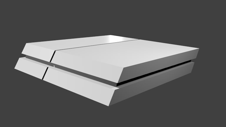 Sony PlayStation 4 - Low-poly Low-poly 3D model_4