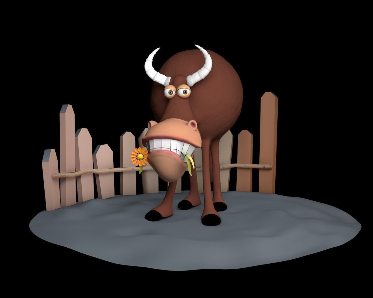 Funny COW 3D model_2
