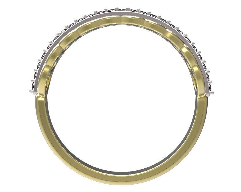 Ring gold and diamond 3D print model_3