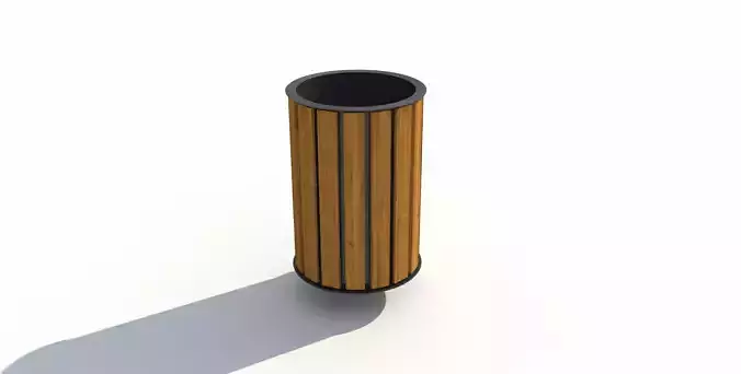 Park litter bin 01 3D model