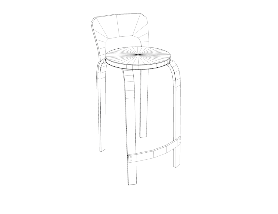 Alvar Aalto s Furnitures Collection 1 Enhanced Edition 3D model_21