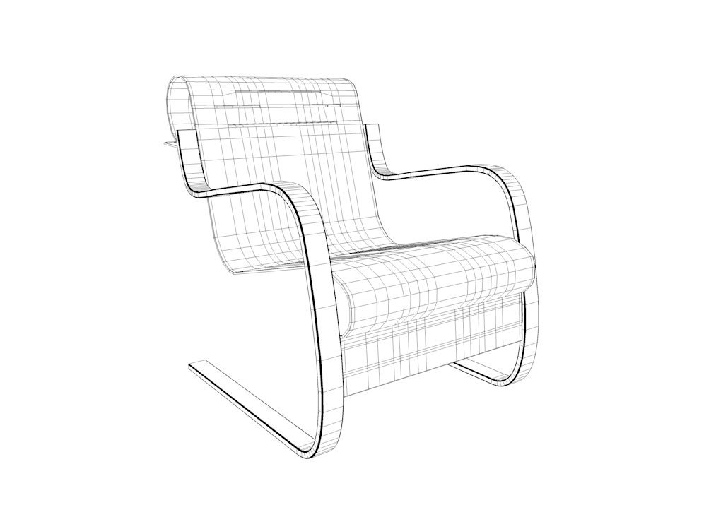 Alvar Aalto s Furnitures Collection 1 Enhanced Edition 3D model_13