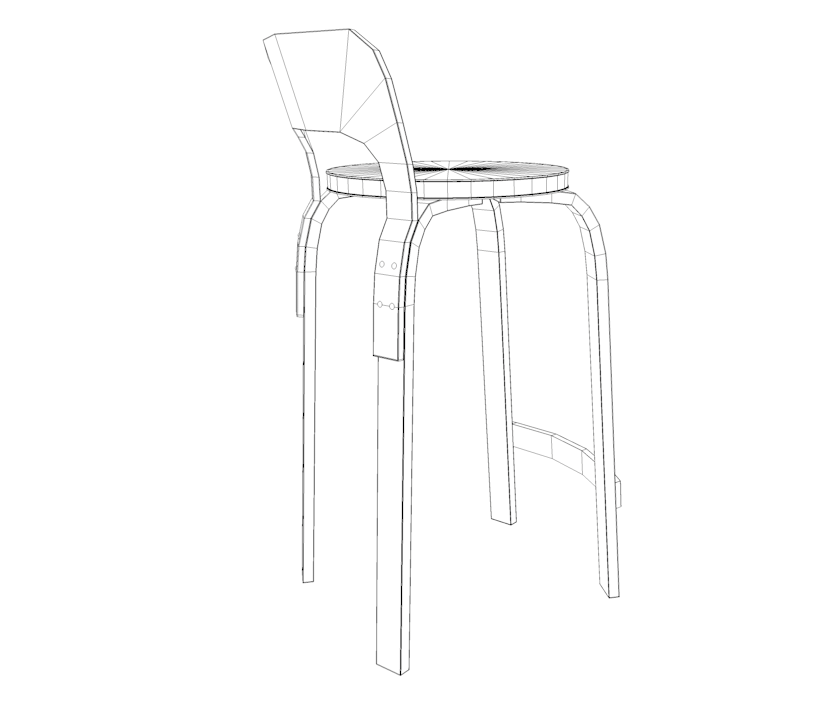 Alvar Aalto s Furnitures Collection 1 Enhanced Edition 3D model_22