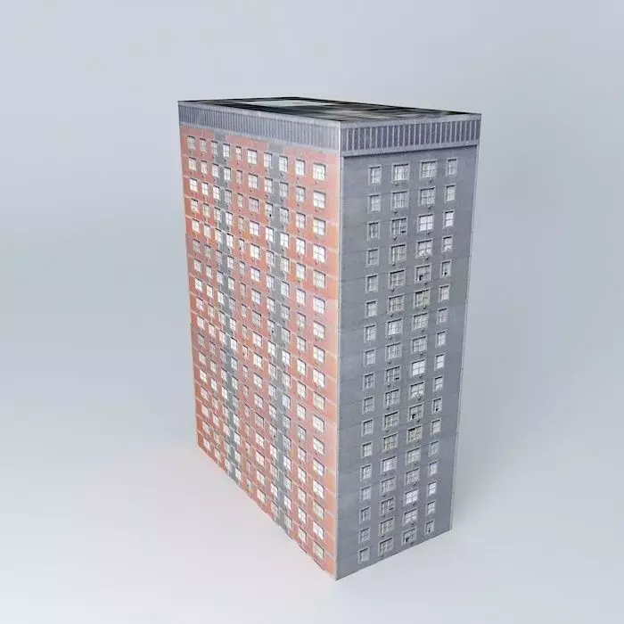 Apartment Building on A406 London 3D model_0