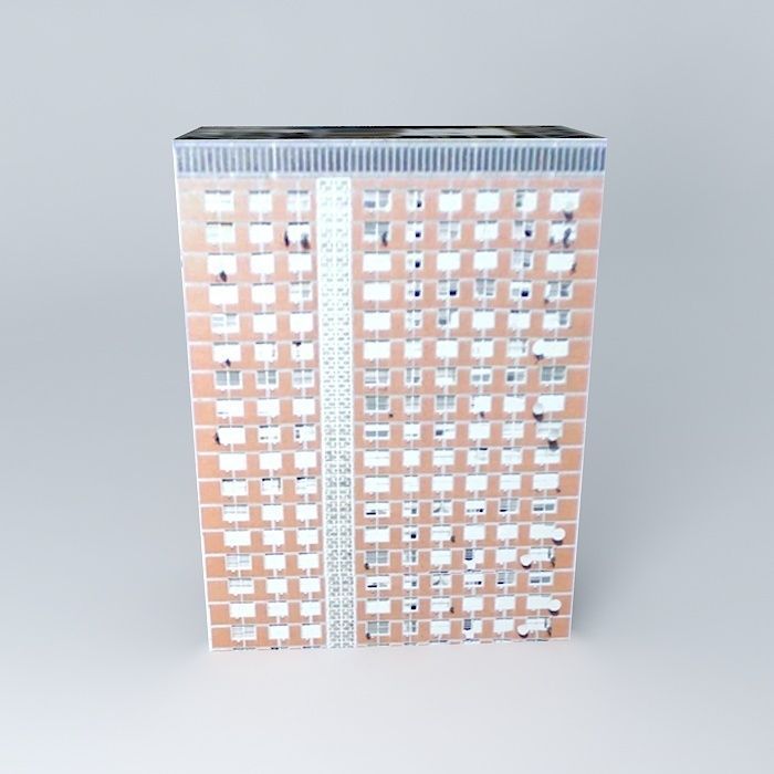 Apartment Building on A406 London 3D model_2