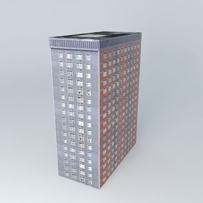 Apartment Building on A406 London 3D model_1