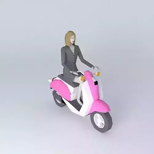 Scooter woman riding