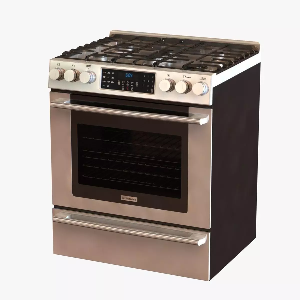 Electrolux EI30GF45QS gas range front control freestanding 3D model_0