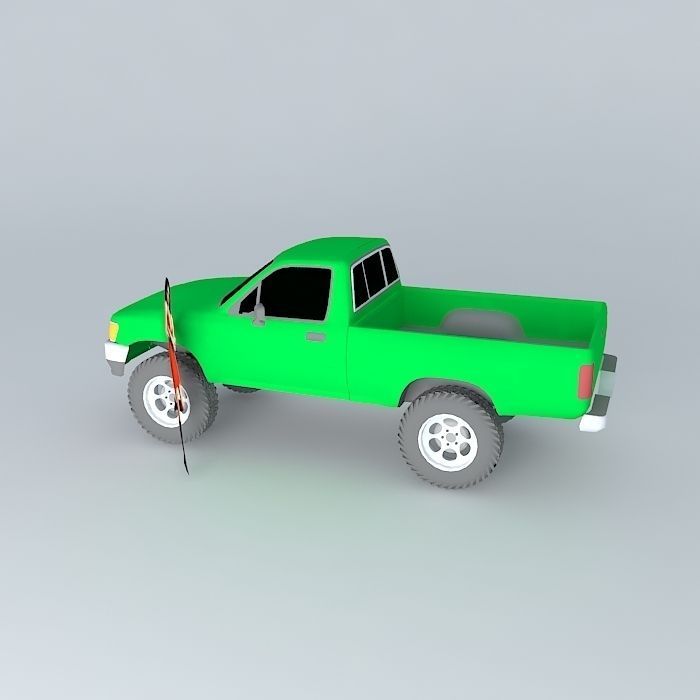Short Single Cab Toyota HiLux 3D model_1