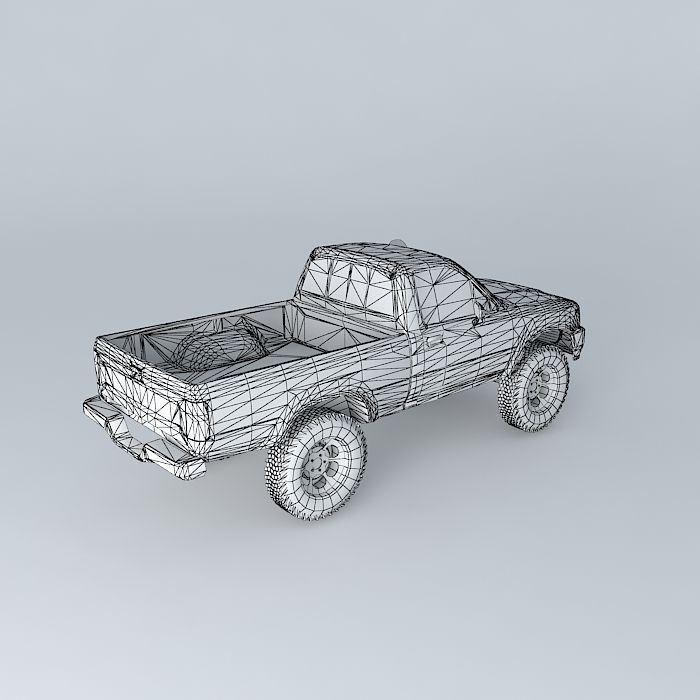 Short Single Cab Toyota HiLux 3D model_3