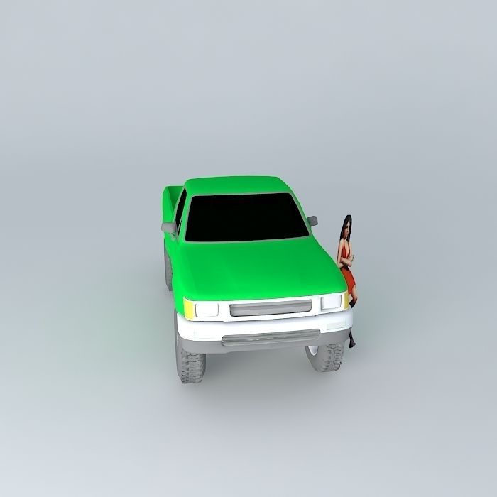 Short Single Cab Toyota HiLux 3D model_2