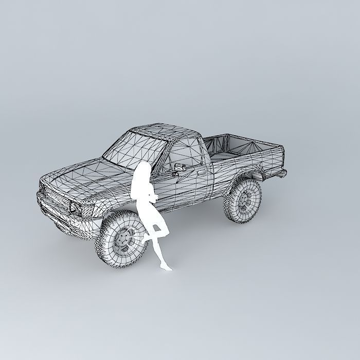 Short Single Cab Toyota HiLux 3D model_4