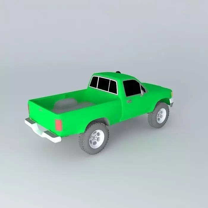 Short Single Cab Toyota HiLux 3D model_0