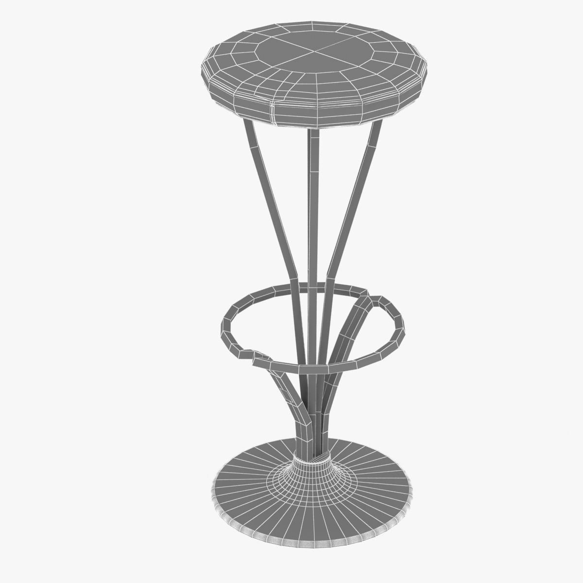 Bar Stools in Leather Designed by Piet Hein for Fritz Hansen 3D model_7