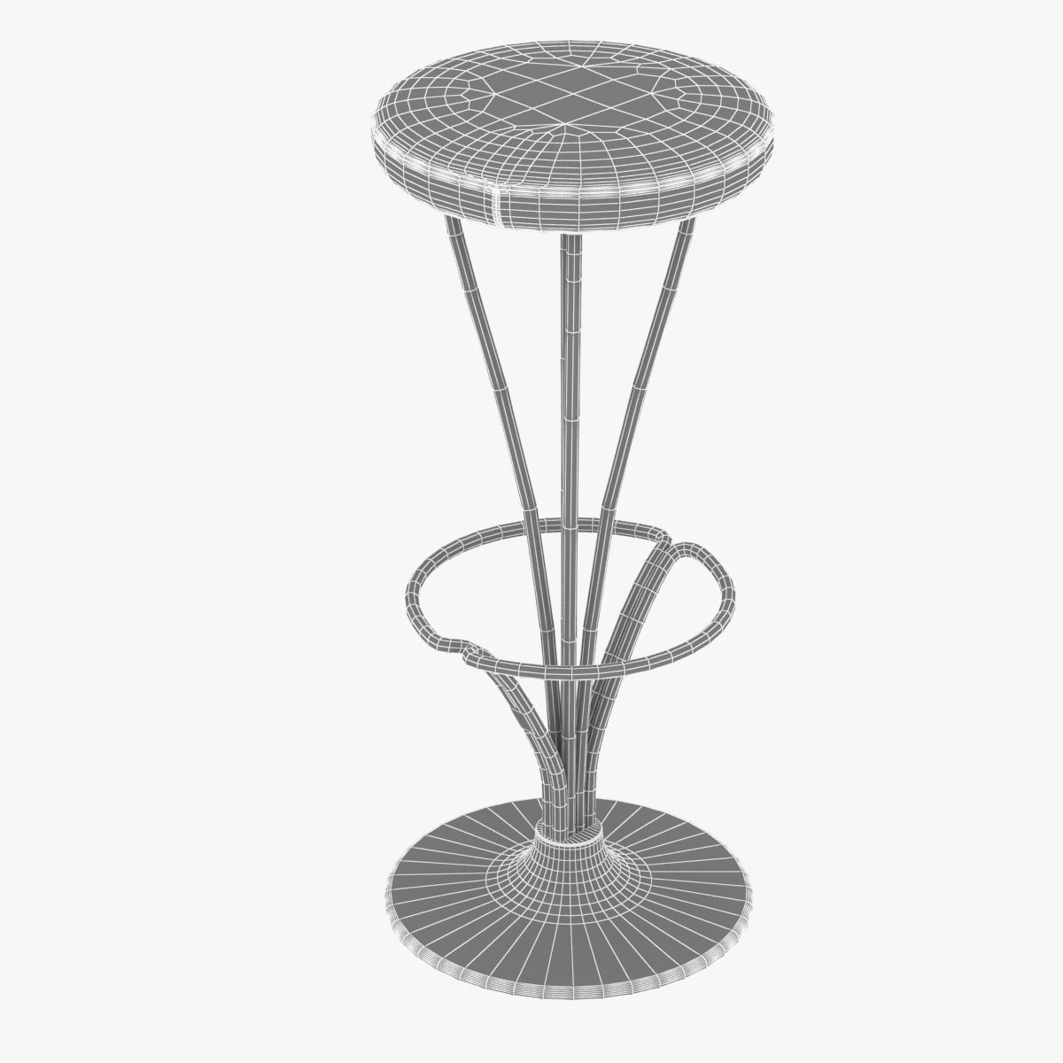 Bar Stools in Leather Designed by Piet Hein for Fritz Hansen 3D model_8