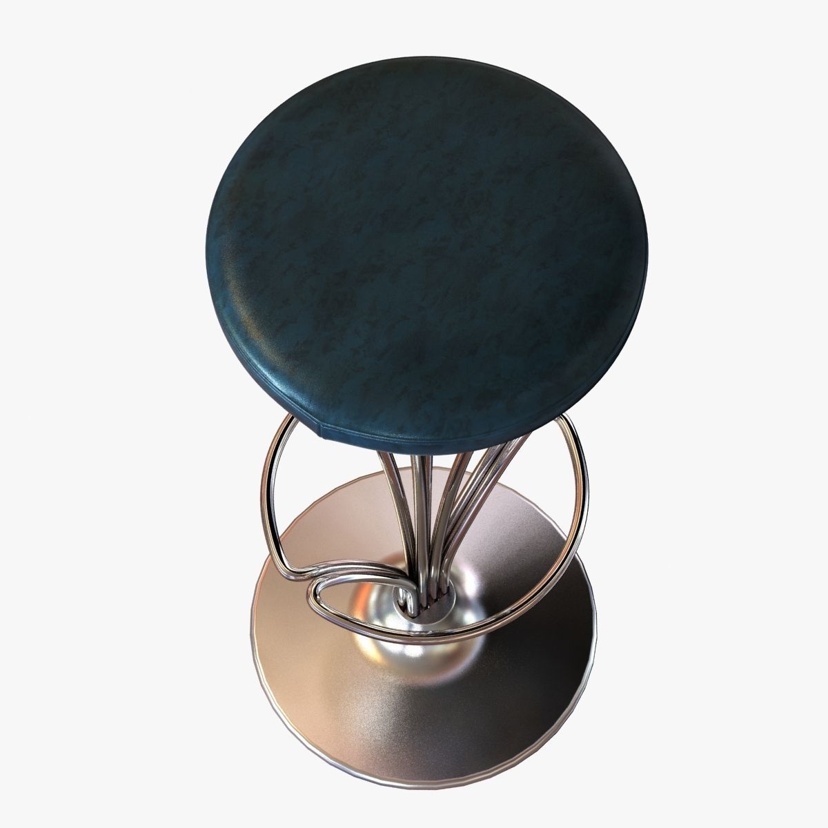 Bar Stools in Leather Designed by Piet Hein for Fritz Hansen 3D model_5