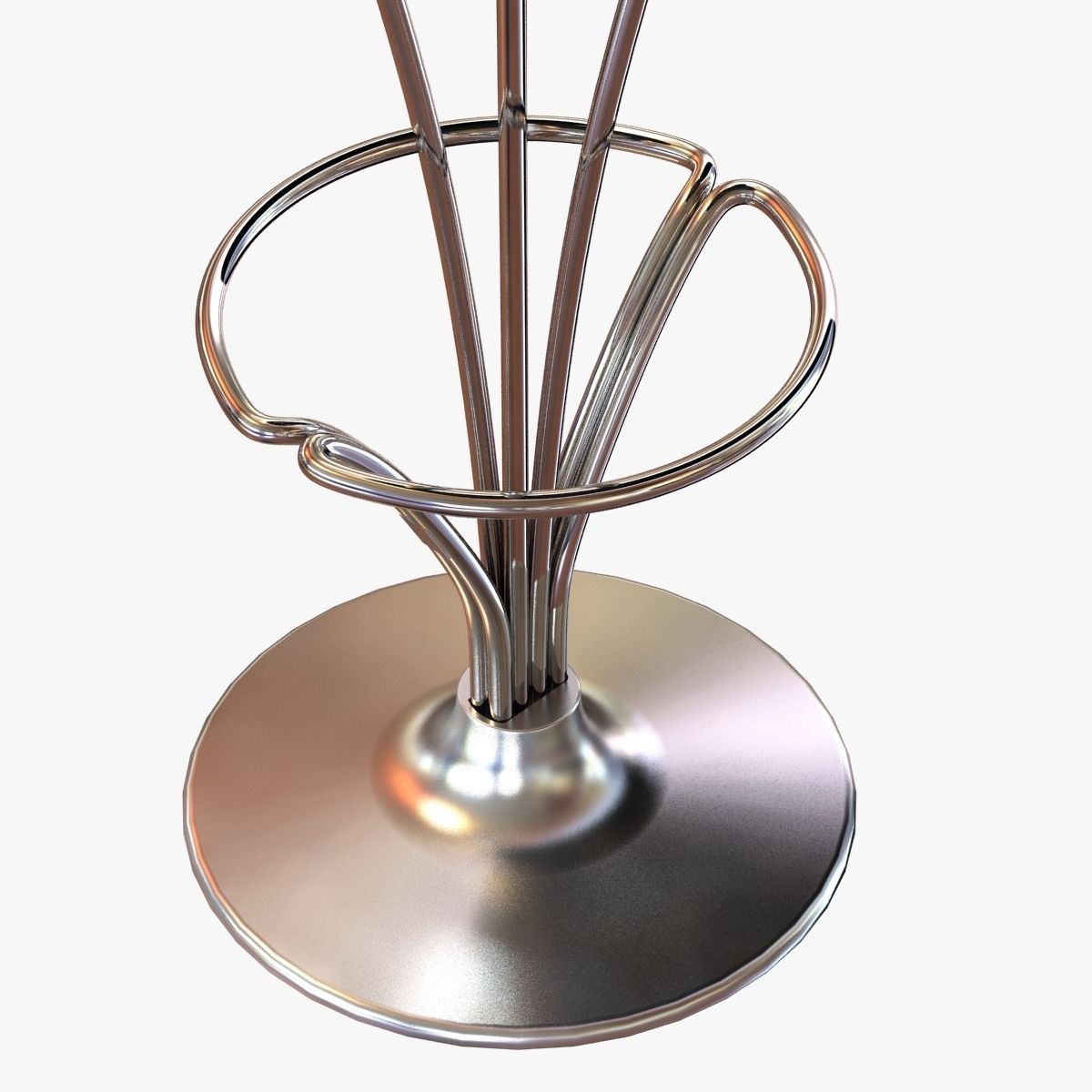 Bar Stools in Leather Designed by Piet Hein for Fritz Hansen 3D model_4