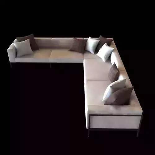 Kettal Landscape Right corner module sofa 3D model