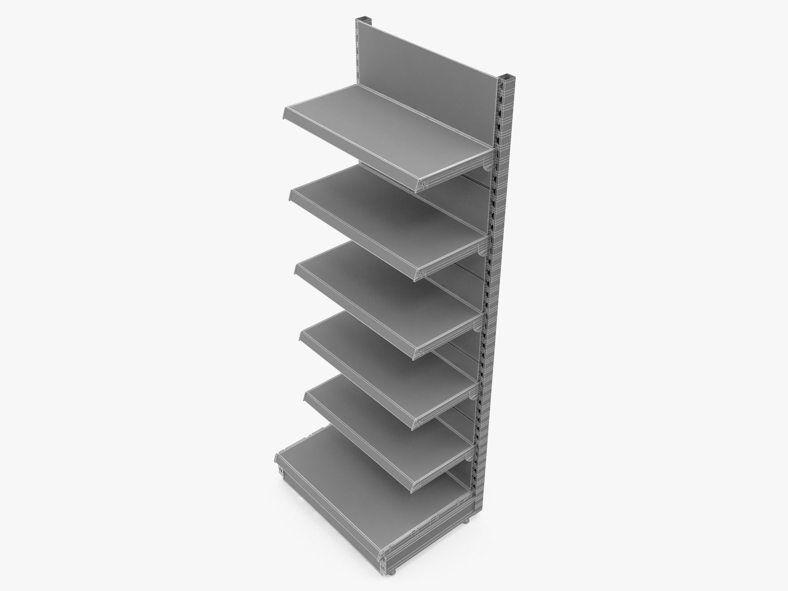 Supermarket Shelf 3D model_7