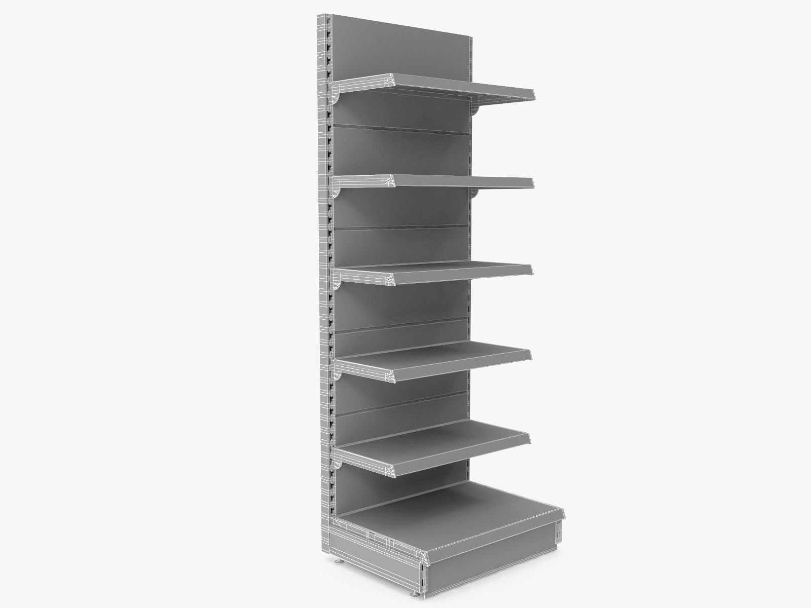 Supermarket Shelf 3D model_6