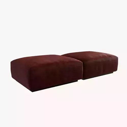 velvet rectangular ottoman