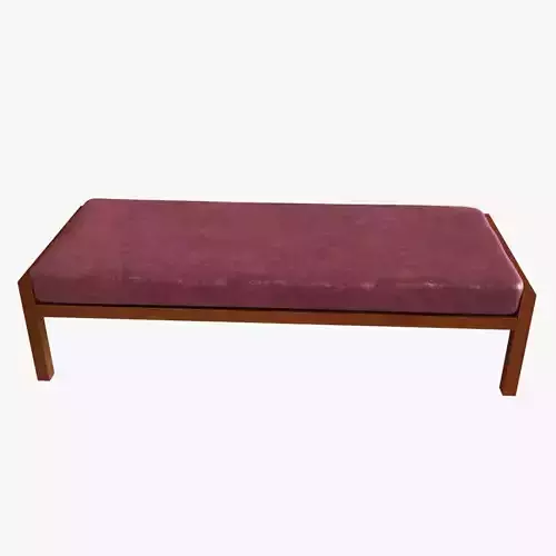 wood bench with cushion