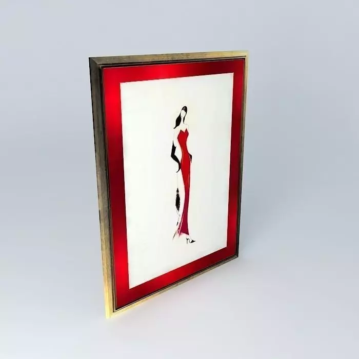 Lady in Red 1 By Marilyn Robertson Free 3D model_0