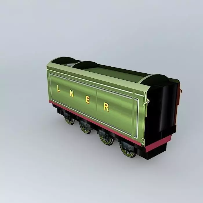 Eco Rail TrackNo. 2004 TenderDummy Old Steam Days Free 3D model
