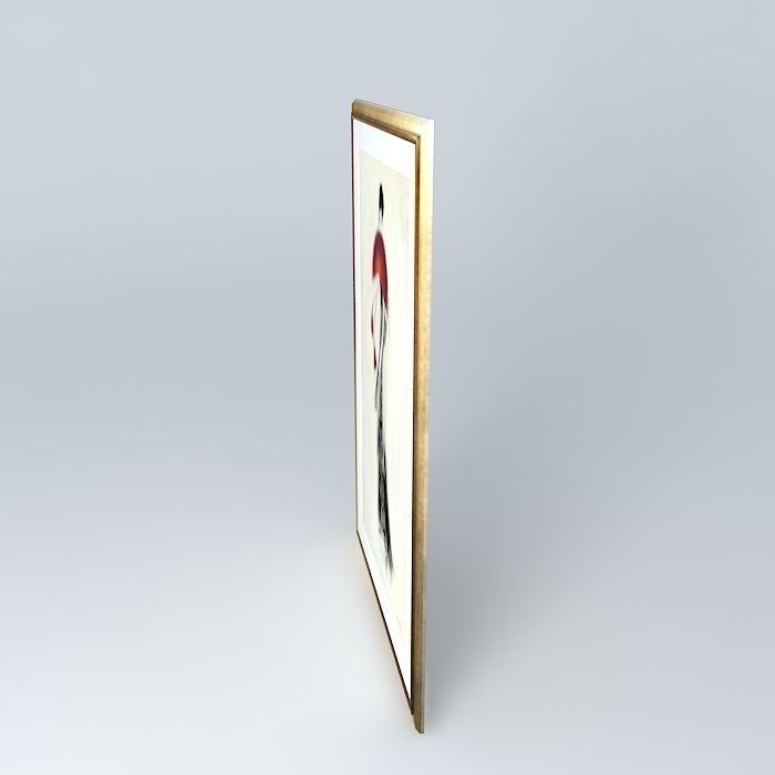 Lady with Red Fan 2 By Marilyn Robertson Free 3D model_2