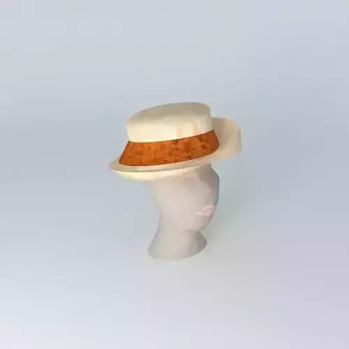 Ladies Parisian Autumn Style Hat Free 3D model