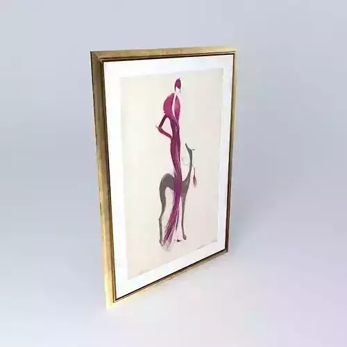 Lady with Hound   By Marilyn Robertson