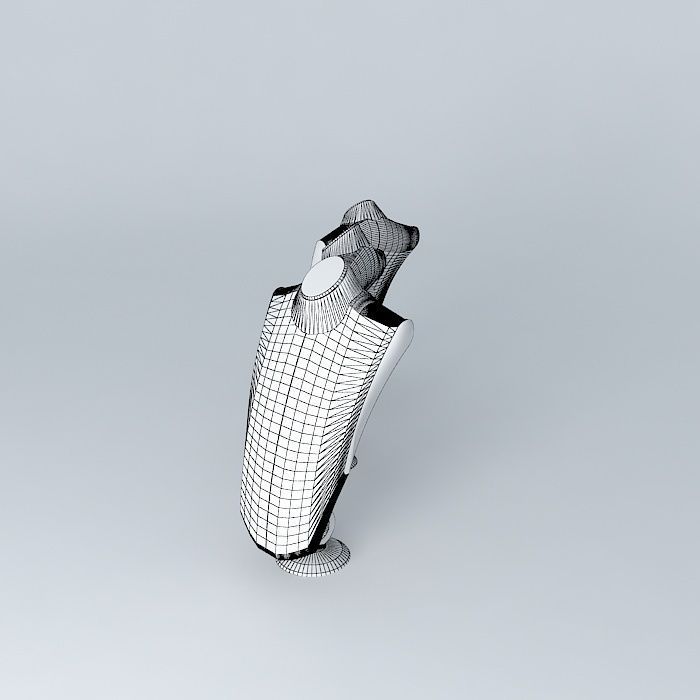 Ladies Necklace Display Busts Free 3D model_4