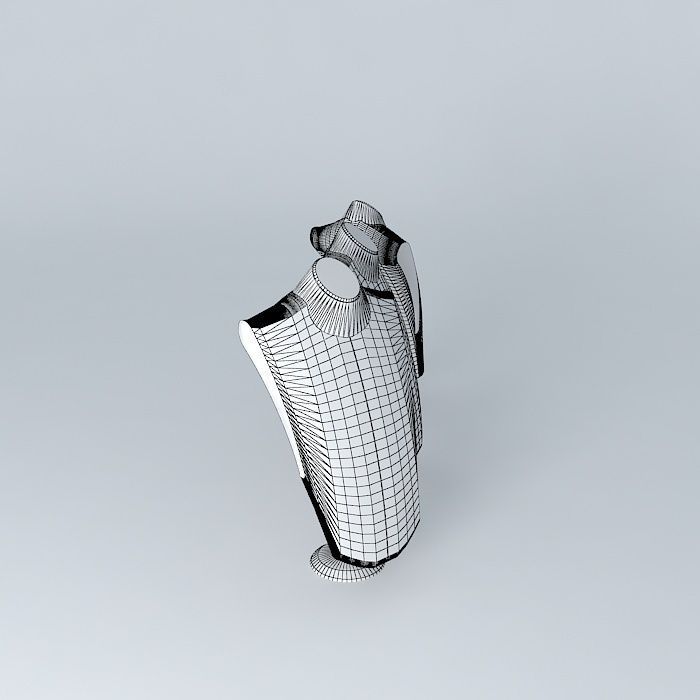 Ladies Necklace Display Busts Free 3D model_3