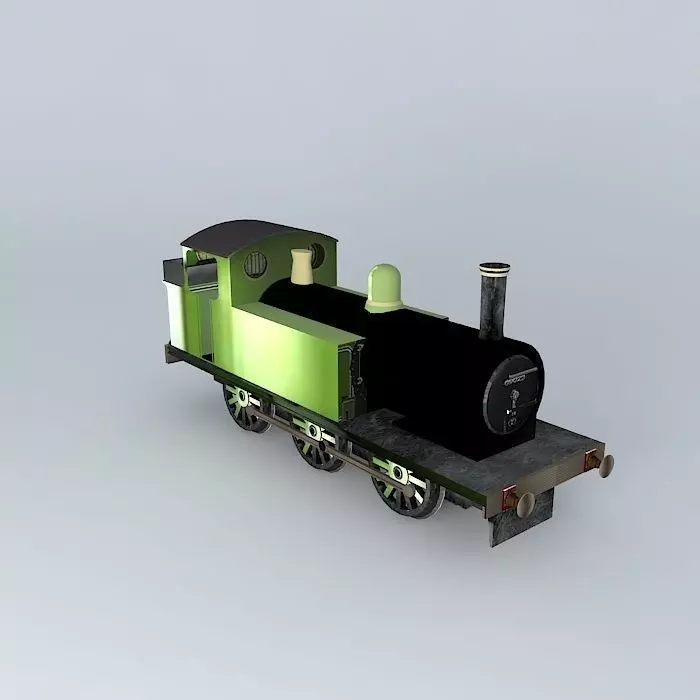 Eco Rail Track Tank Engine Dummy Old Steam Days Free 3D model_0