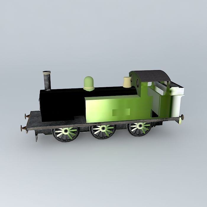 Eco Rail Track Tank Engine Dummy Old Steam Days Free 3D model_2