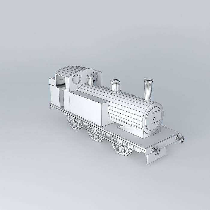 Eco Rail Track Tank Engine Dummy Old Steam Days Free 3D model_3