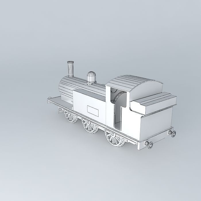 Eco Rail Track Tank Engine Dummy Old Steam Days Free 3D model_4
