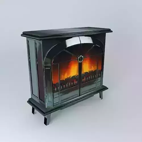 Black Lead Stove Coke Flame Fire Free 3D model