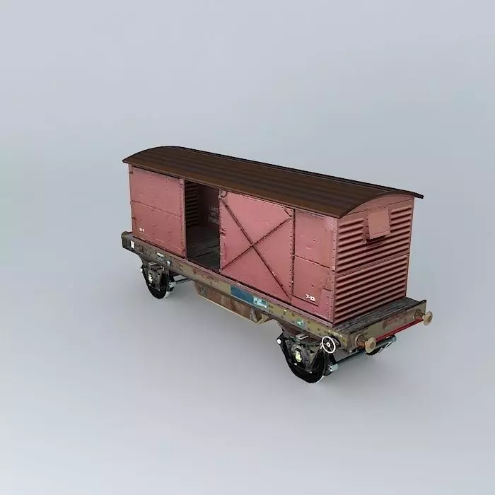 Eco Rail Track Box Van Dummy Old Steam Days Free 3D model_0