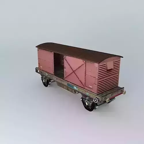 Eco Rail Track Box Van Dummy Old Steam Days Free 3D model