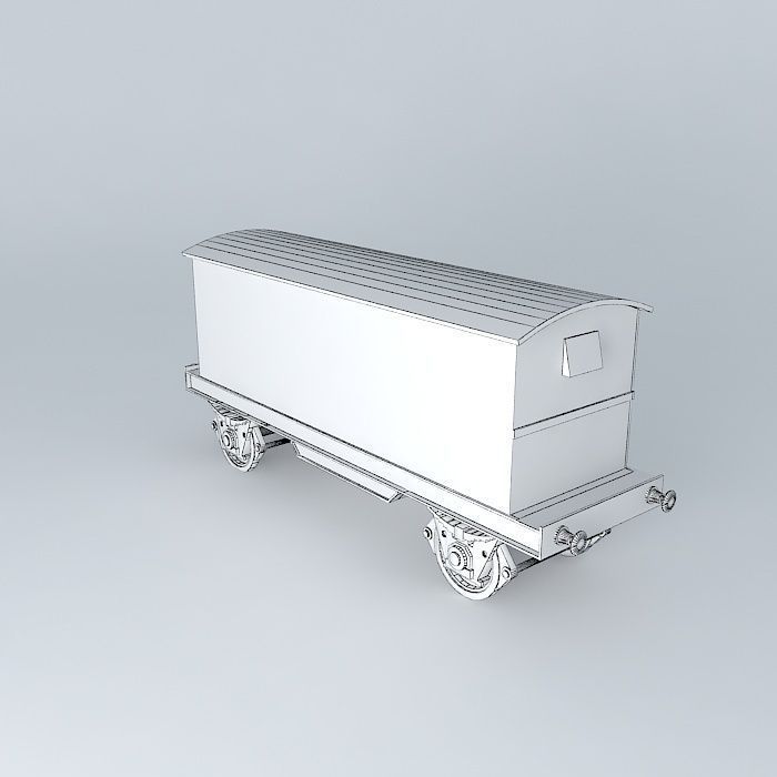 Eco Rail Track Box Van Dummy Old Steam Days Free 3D model_4