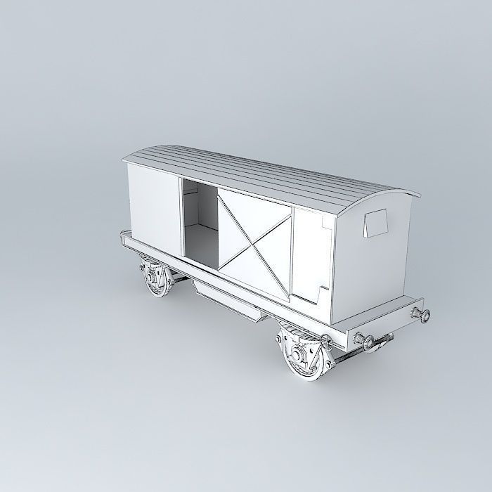Eco Rail Track Box Van Dummy Old Steam Days Free 3D model_3