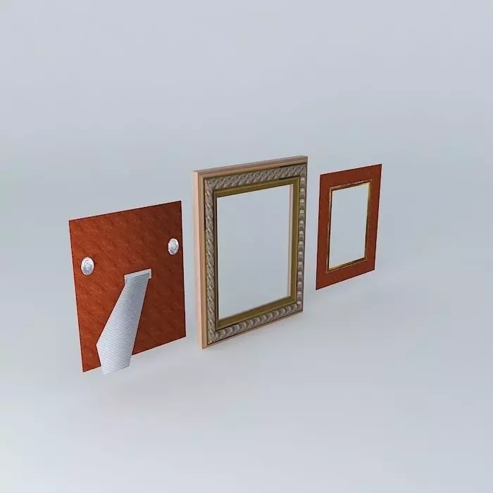 Picture Frame Bespoke Victorian Crimson Gold Lace Free 3D model