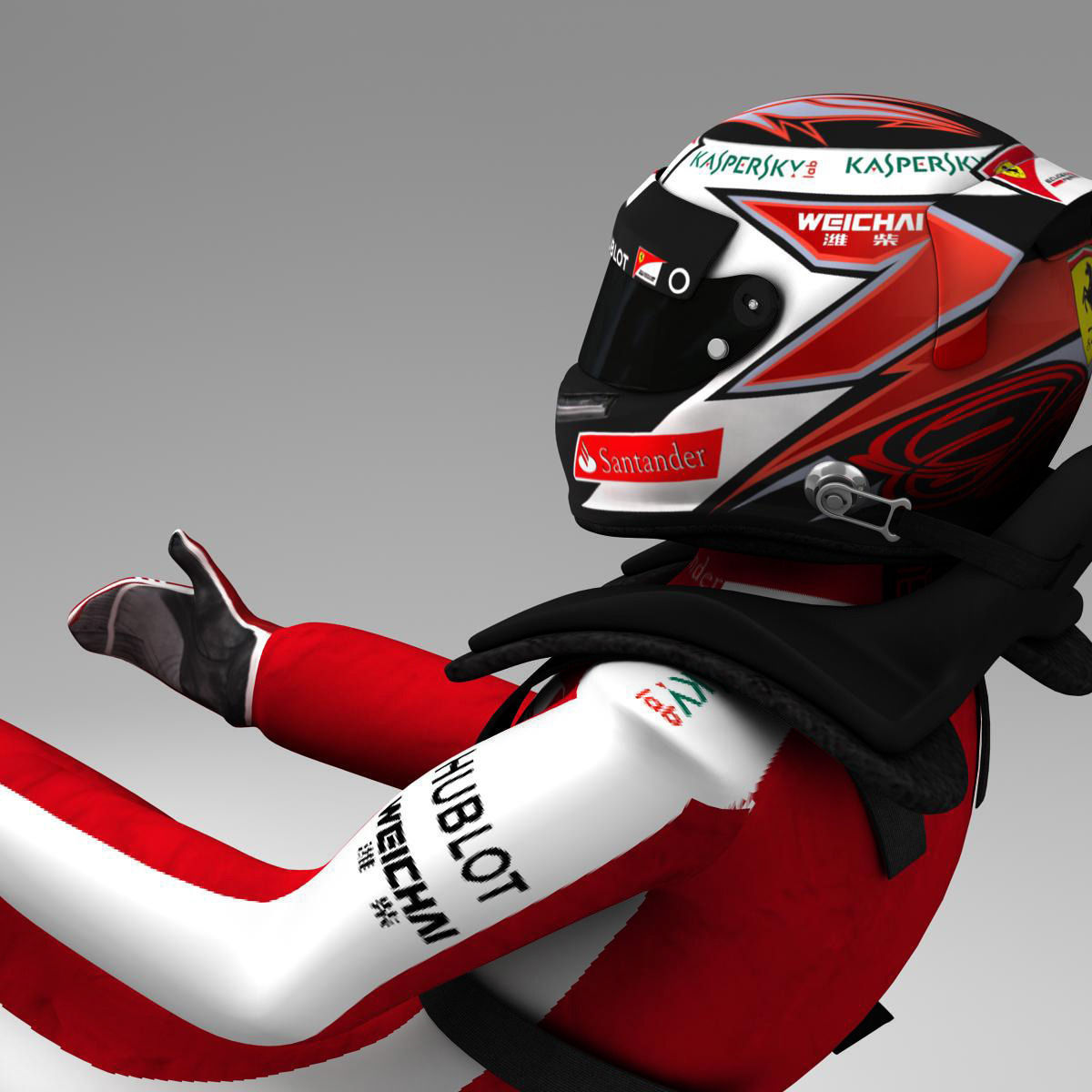 Kimi Raikkonen 2015 Low-poly 3D model_6