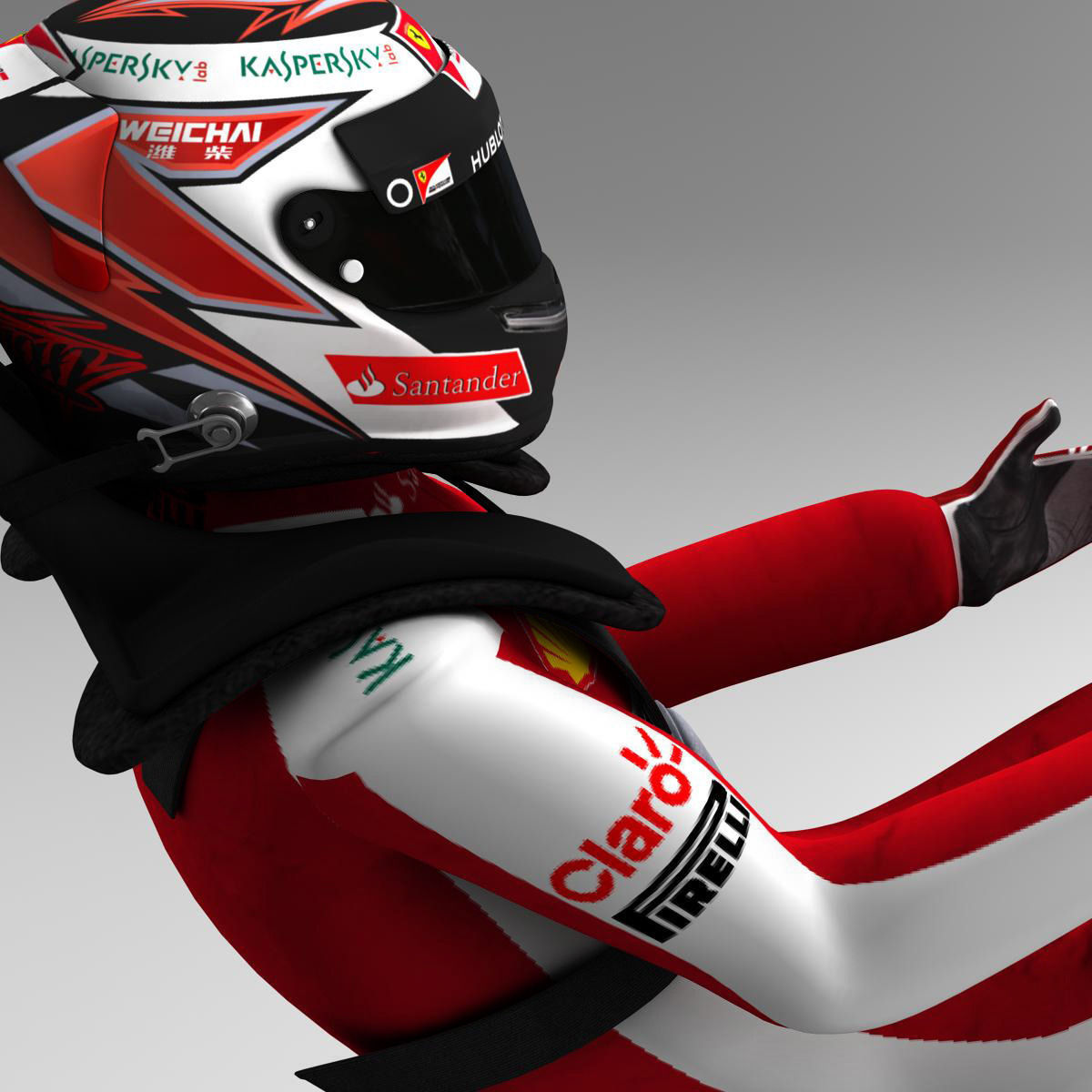 Kimi Raikkonen 2015 Low-poly 3D model_8