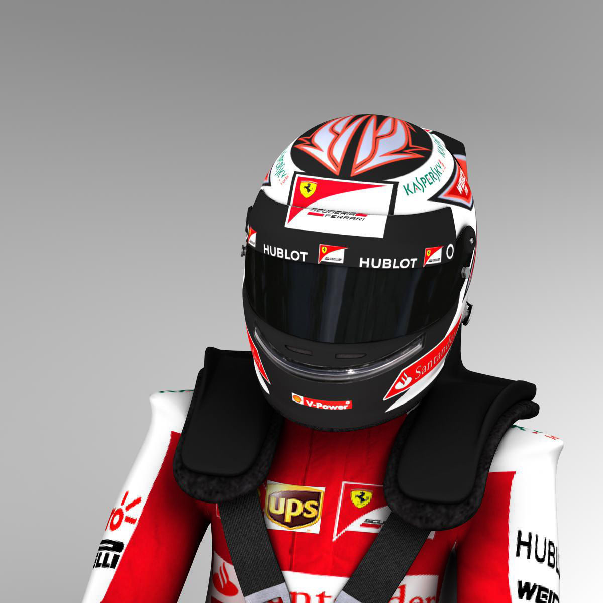 Kimi Raikkonen 2015 Low-poly 3D model_5