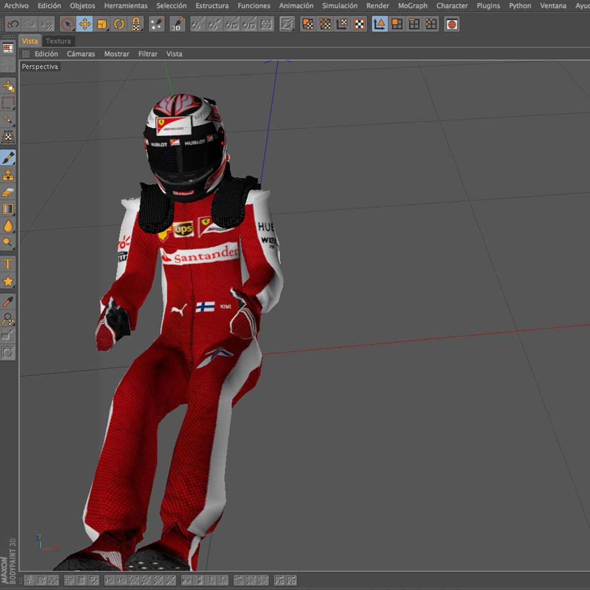 Kimi Raikkonen 2015 Low-poly 3D model_10