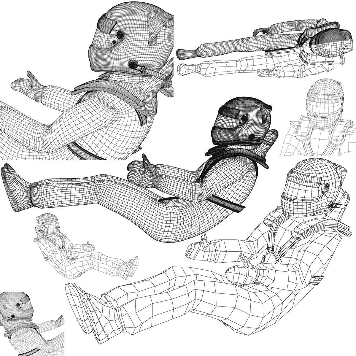 Kimi Raikkonen 2015 Low-poly 3D model_4