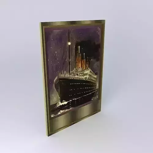 TITANIC Oil Painting Sculptured 1912 Free 3D model